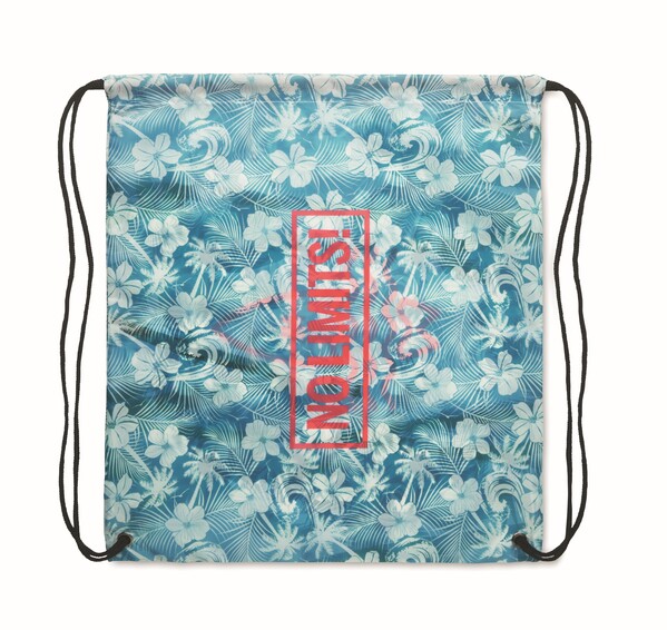 Full colour recycled PET drawstring bag - 36x40cm