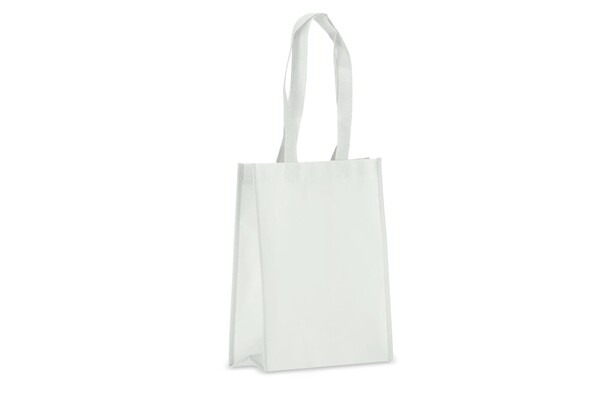 R-PET Sac de transport en laminé non tissé 24 x 11 x 30cm 105g/m². - Blanc