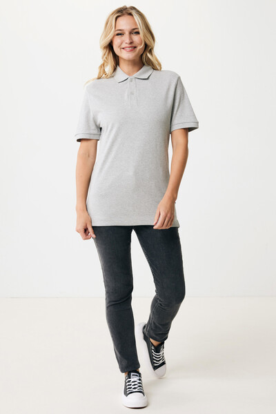 Polo tričko IQONIQ Yosemite z recykl. bavlny - Heather Grey / L