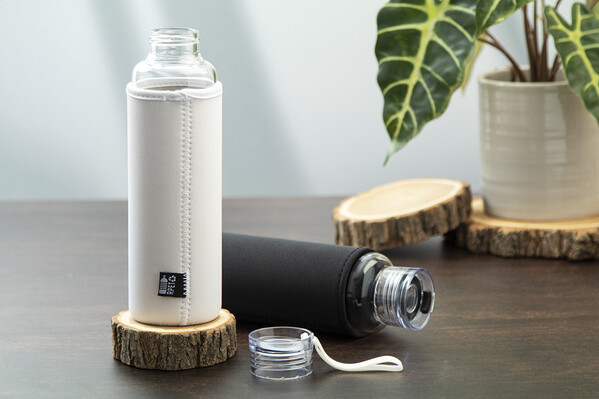 Recycled Glass Bottle Vitrem - White