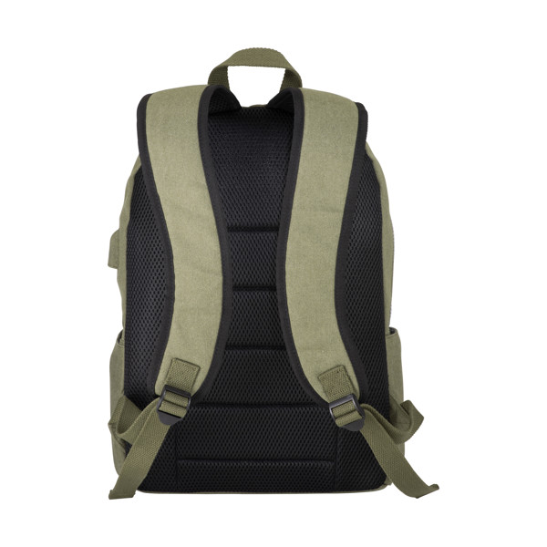 Laptop Backpack In Stone Washed Canvas