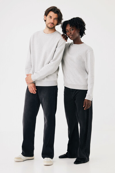 Mikina IQONIQ Torla z recyklované bavlny - Light Heather Grey / XL