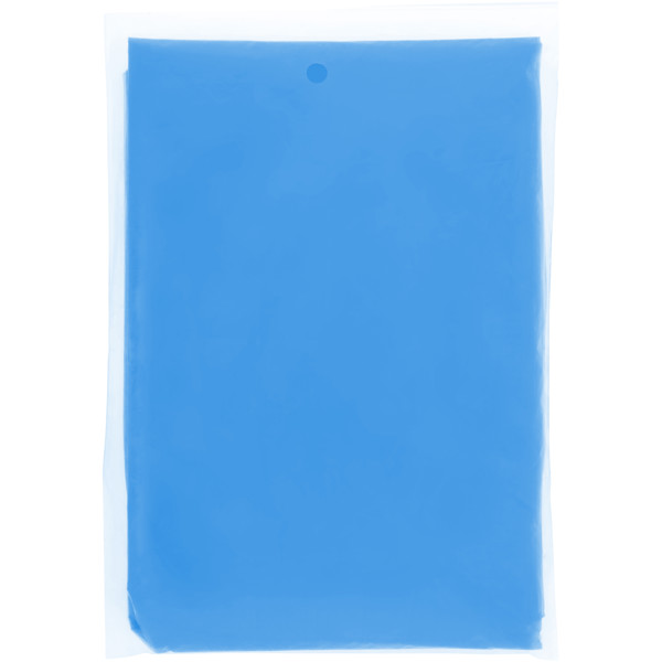 Poncho impermeabile monouso in materiale riciclato certificato GRS con custodia Mayan - Blu royal