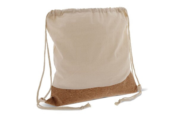 Sac Liège/Jute avec cordelettes en coton 38x41cm