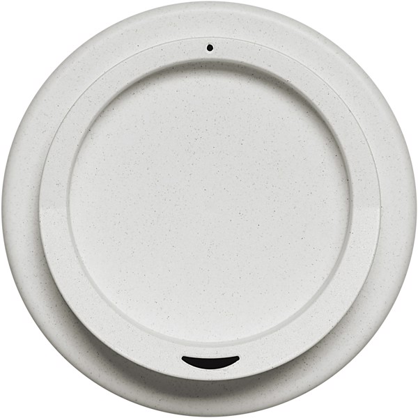 Copo térmico de 350 ml reciclado Americano® - Branco / Preto liso