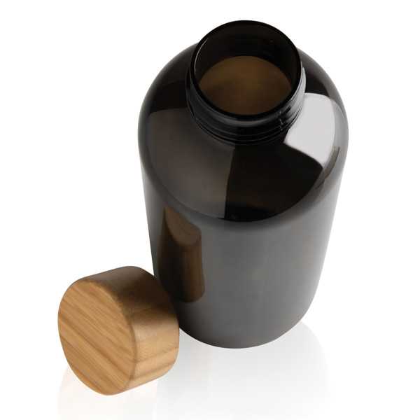 RCS RPET bottle with bamboo lid - Black