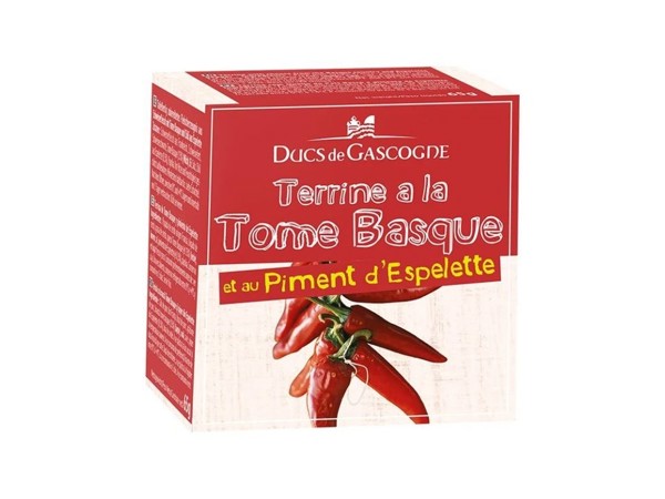 Terina so syrom Tome Basque a pálivou paprikou Espelette