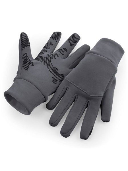 Softshell Sports Tech Gloves - Graphite Grey / L/XL
