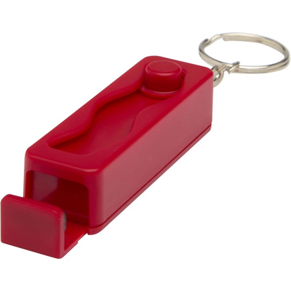 Supporto per telefono con giocattolo antistress in plastica riciclata Aggia - Rosso