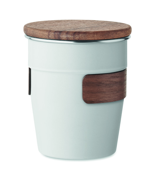 Single wall tumbler 350 ml Walnut - White