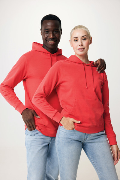 Sweat à capuche en coton recyclé Iqoniq Jasper - Luscious Red / XXXL