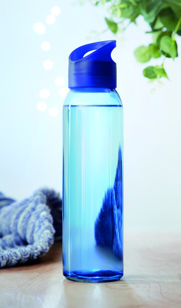 Steklenica Praga, 470 ml, PP pokrov, neprepustna - Kraljeva modra