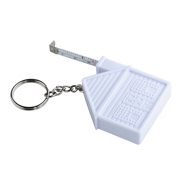 Keyring with 2 m tape measure