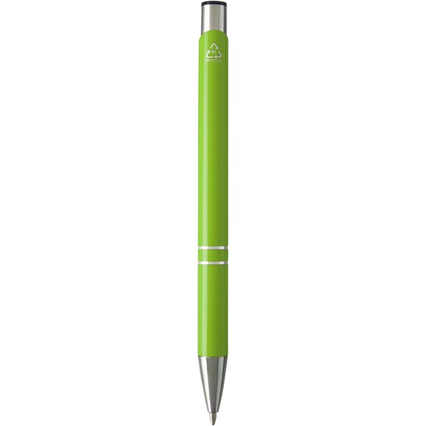 Penna a sfera in alluminio riciclato Moneta (inchiostro blu) - Lime