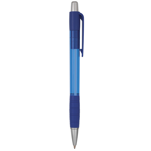 Striped Grip Pen - Bleu