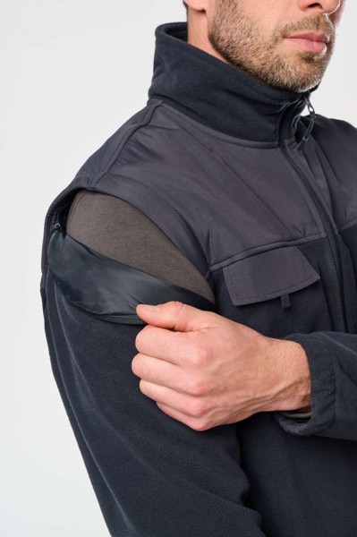 Fleece Jacket With Removable Sleeves - Dark Grey / 2XL