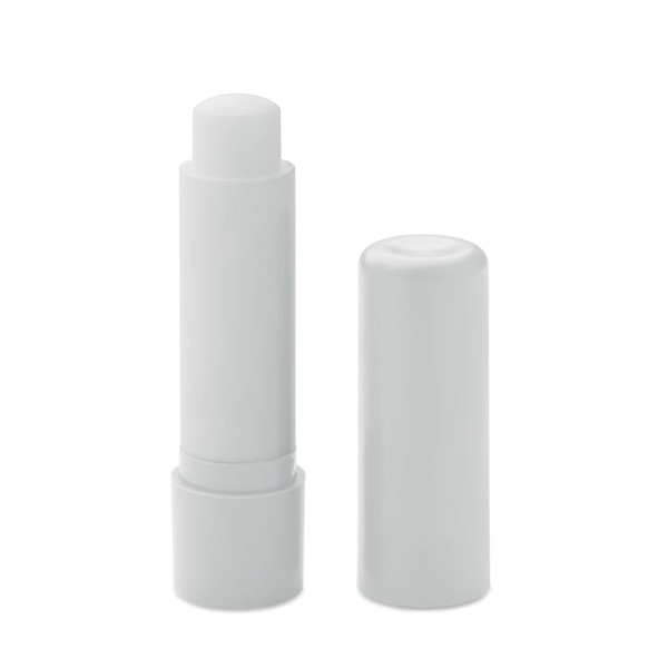 Vegan lip balm in recycled ABS Vegan Gloss - White