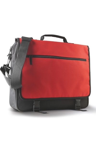 Torba za dokumente s prednjim poklopcem - Black / Red