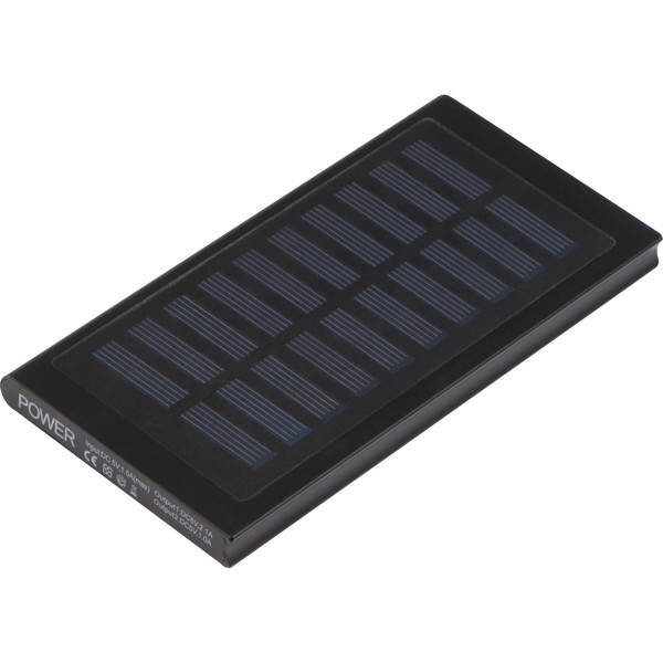 Solar powerbank - 8,000 mAh SAVERIO - Black