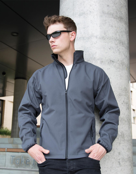 Printable Softshell Jacket - Vivid Green / Black / XL