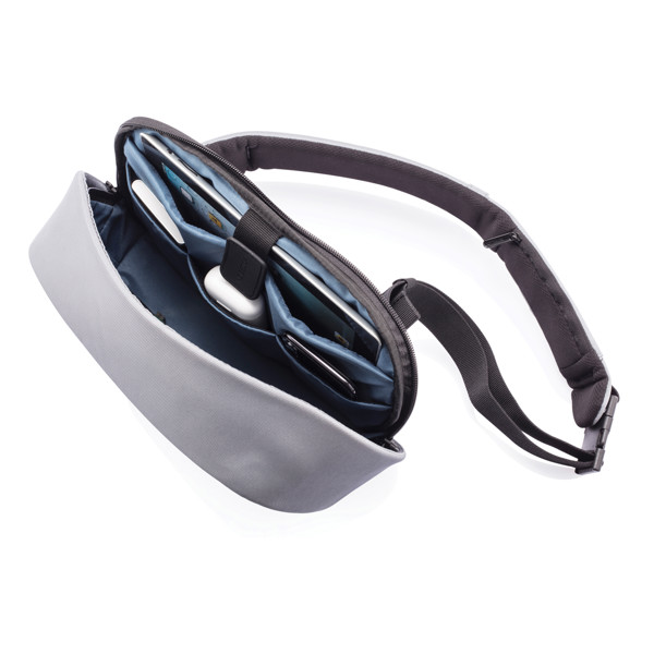 Xd Design Bobby sling,rPET,USB port - Grey / Blue