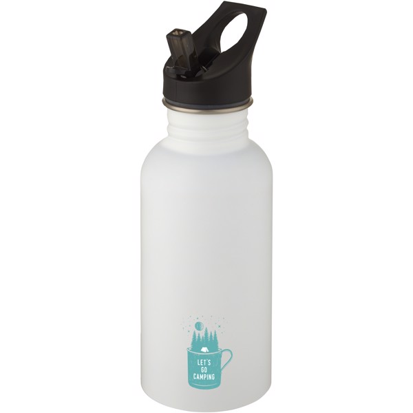 Garrafa desportiva de 500 ml de aço inoxidável "Lexi" - Branco