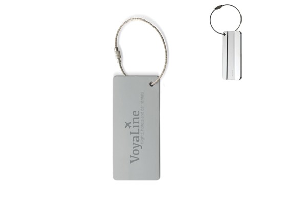 Aluminum luggage tag rectangle