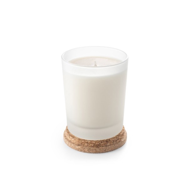 DUVAL. Aromatic Soy candle with cork lid 180 g - White