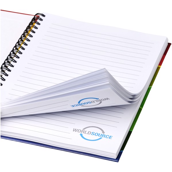 Carnet Wire-o A5 avec couverture rigide - Blanc / Noir