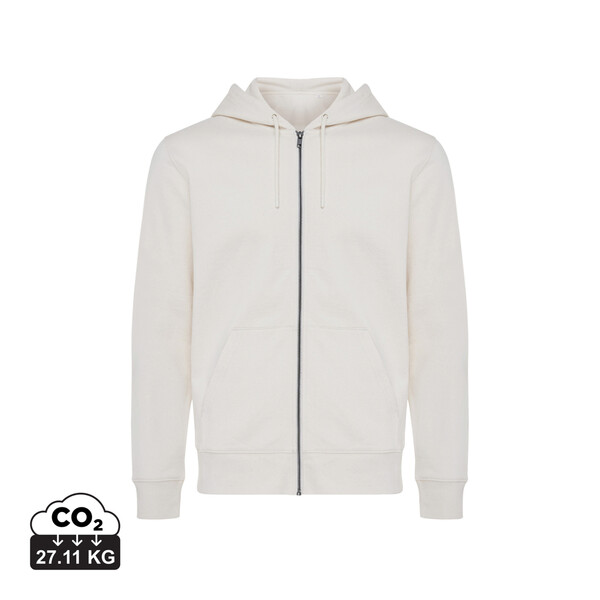 Sweat à capuche avec zip en coton recyclé IQONIQ Abisko - Natural Raw / XXXL