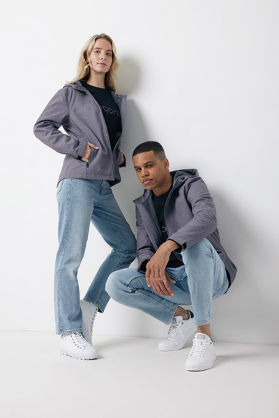 Iqoniq Makalu moška soft shell jakna 5000 mm, 300 g/m² - Heather srednje siva / XL