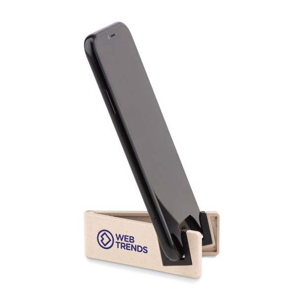 Standol+ phone holder bamboo fibre, foldable - White