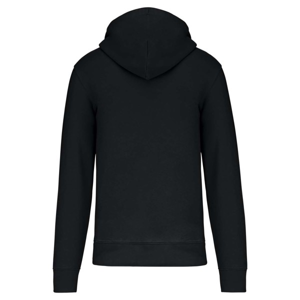 Men's Eco-Friendly Hooded Sweatshirt With Zip Fastening - Black / S
