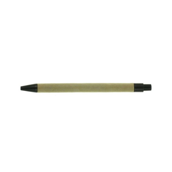 Recycled cardboard ball pen | Nicholas - black