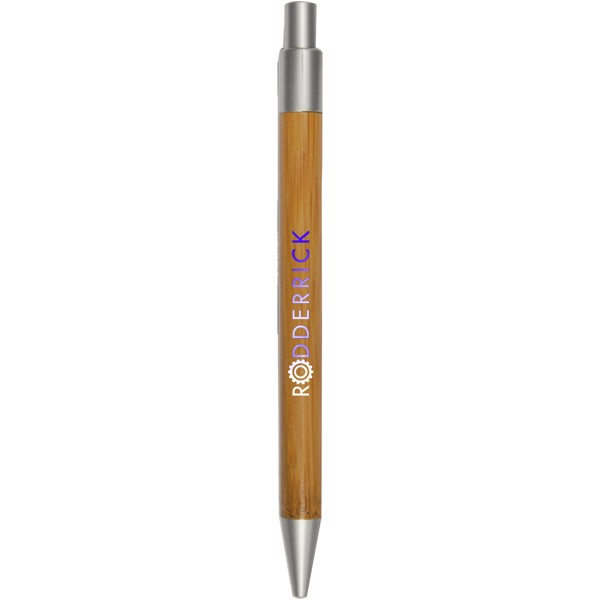 Stylo bille en bambou Borneo - Naturel / Argent