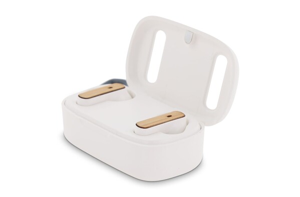 TWS Earbuds bamboo - Hvid