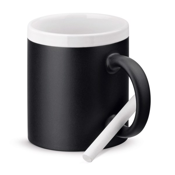 CHALKIE. Ceramic mug 360 ml - White