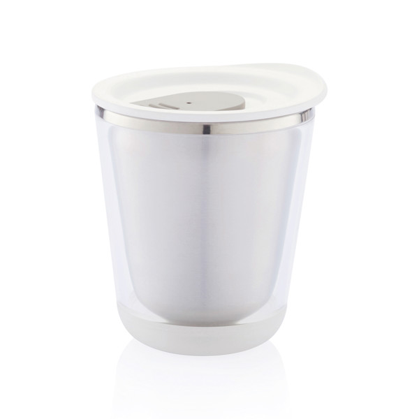 Cestovní hrnek Dia, 227 ml - Bílá / Šedá