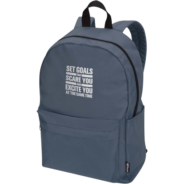 Sac à dos pour ordinateur portable Byron de 16 L et 14" en matériaux recyclés certifiés GRS - Bleu hale