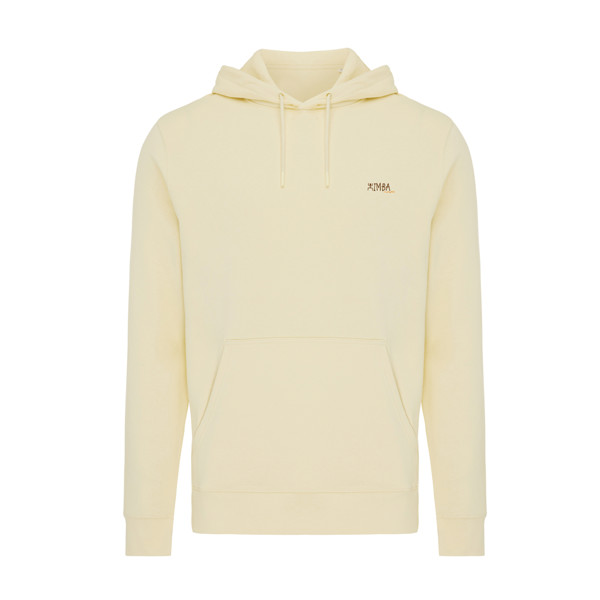 Lehká mikina s kapucí Iqoniq Rila z recykl. bavlny - Cream Yellow / XS