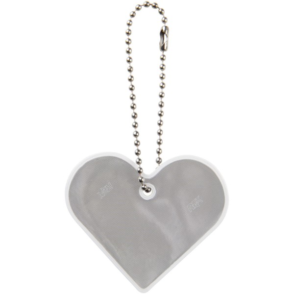 Reflective hanger heart - White