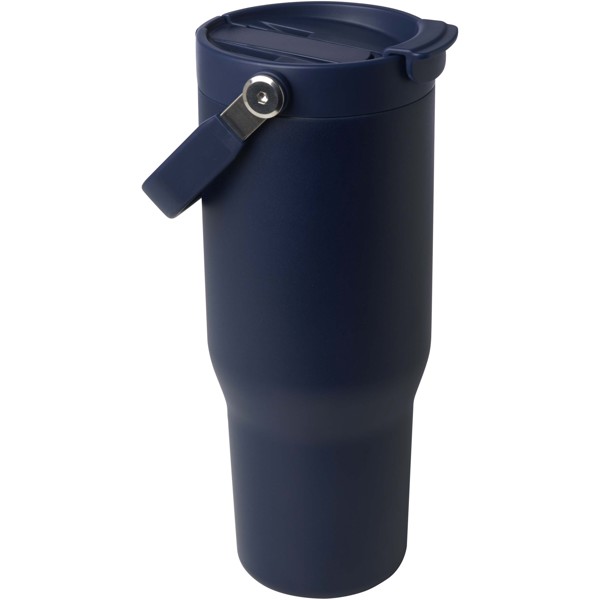 Gobelet avec isolation sous vide Bronx en cuivre et acier inoxydable recyclé certifié RCS Bronx de 900 ml avec couvercle à do - Marine