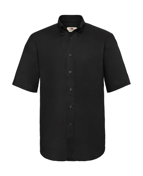 Oxford Shirt Short Sleeve - Black / S