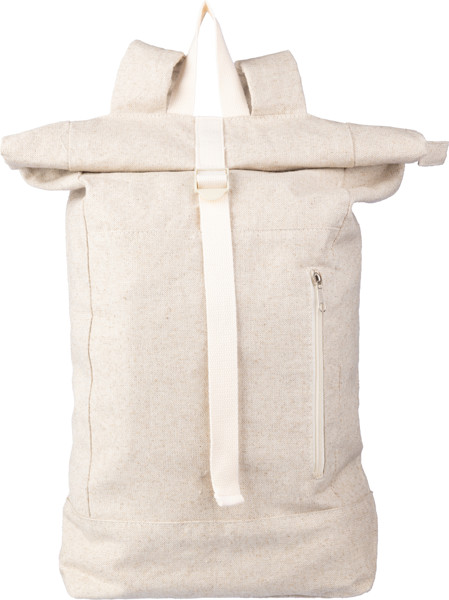 Hemp (280 gr/m2) roll-top backpack Margarete