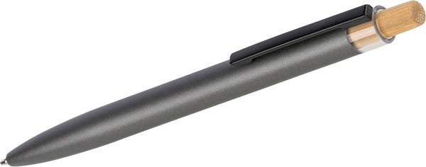 Recycled aluminium lacquered pen set Ilaria - White