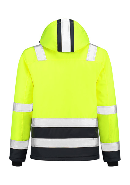 Pracovná bunda unisex Tricorp Midi Parka High Vis Bicolor - Fluorescenčná Žltá / 2XL