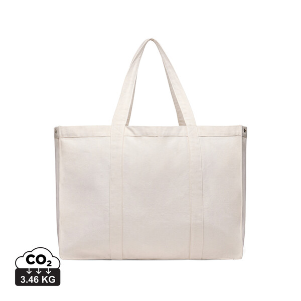 Maxi tote bag VINGA Hilo z recykl. canvas AWARE™ - Off White