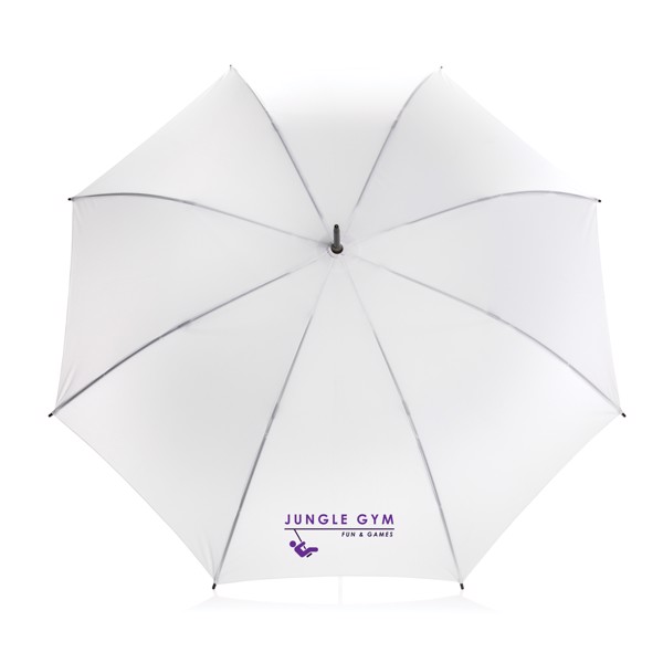 23" Impact AWARE™ RPET 190T standard auto open umbrella - White