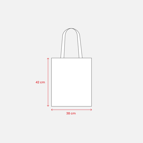 Shopper Aus Segeltuch 280 G-M2, Lange Griffe - Weiß