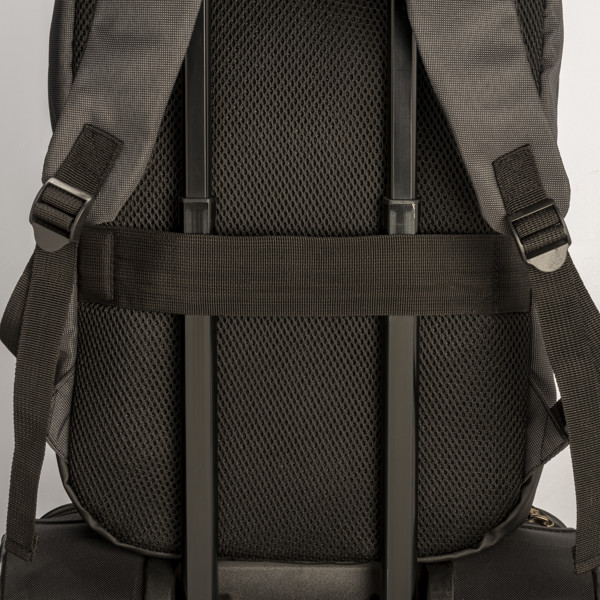 Recycled Polyester Laptop Backpack With Ecological Dyeing - Grey